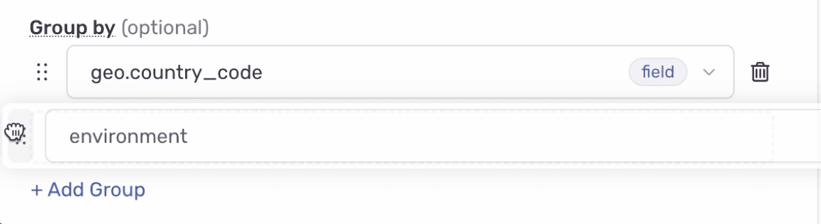 Drag and drop group by.